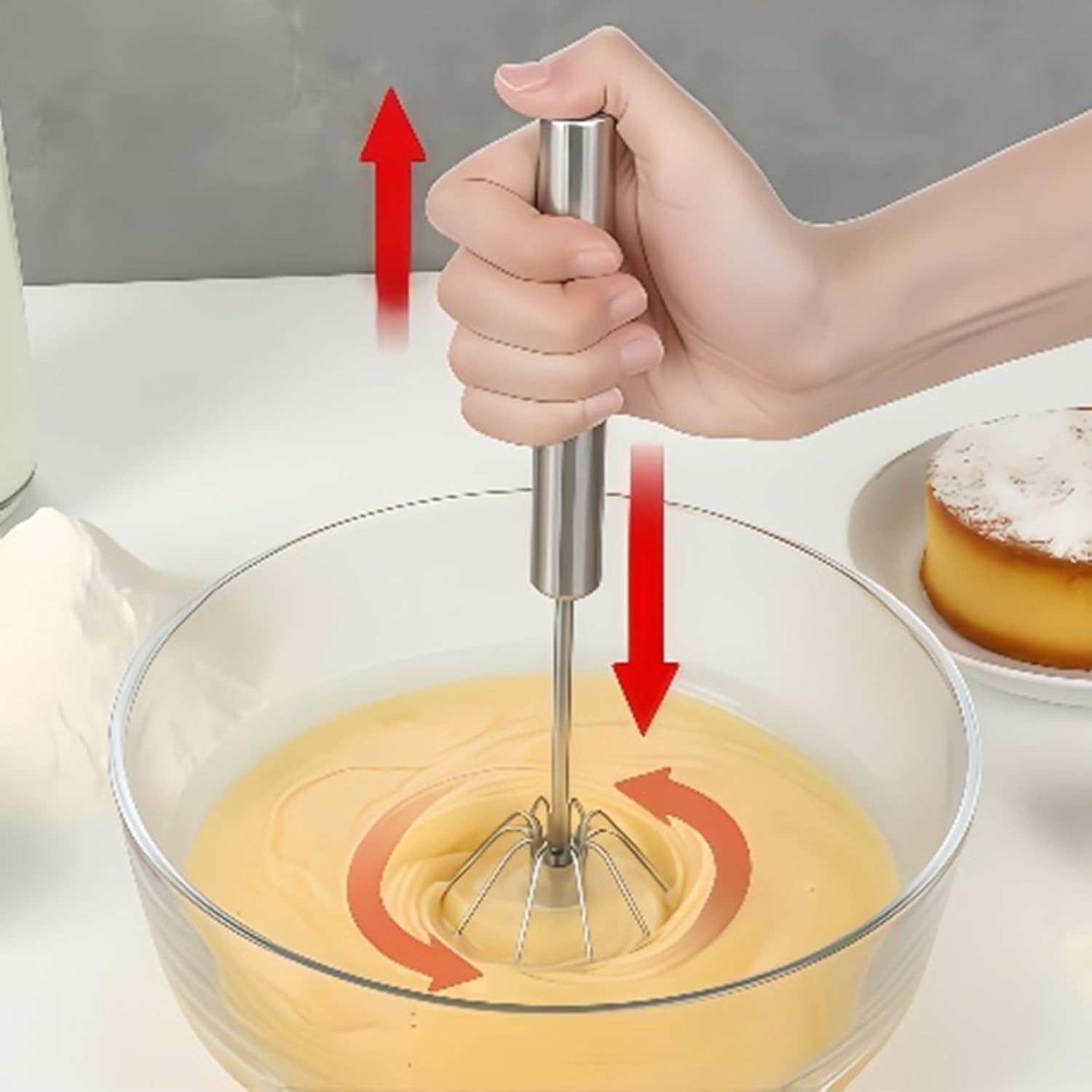 Hand Push Rotary Whisk Blender — view 3
